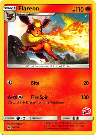 Flareon (SM186) (Charizard Stamp #44) [Battle Academy 2020] | Rock City Comics