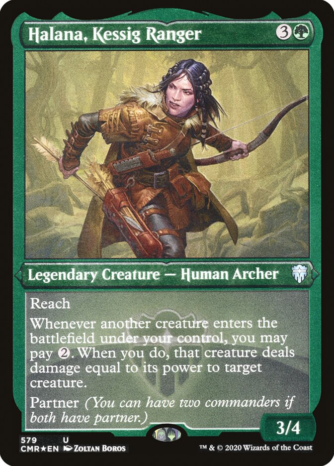 Halana, Kessig Ranger (Etched) [Commander Legends] | Rock City Comics