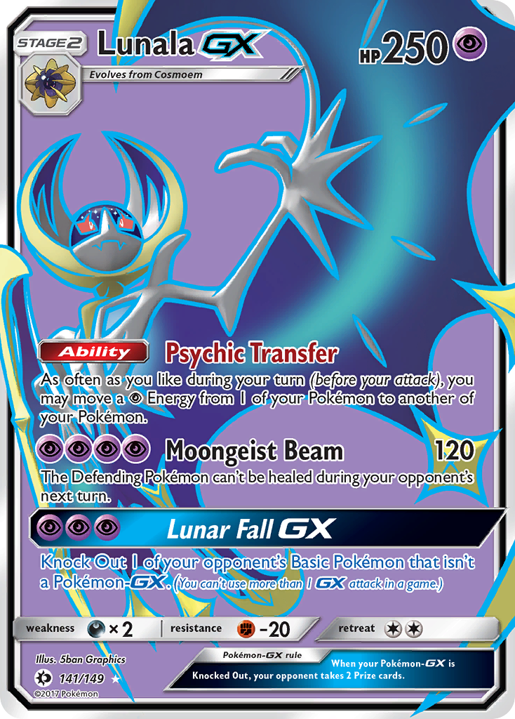 Lunala GX (141/149) [Sun & Moon: Base Set] | Rock City Comics