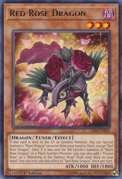 Red Rose Dragon [LED4-EN025] Rare | Rock City Comics