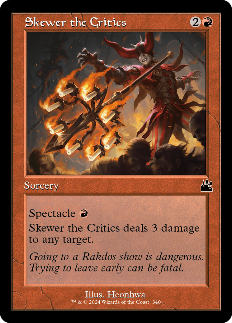 Skewer the Critics (Retro Frame) [Ravnica Remastered] | Rock City Comics