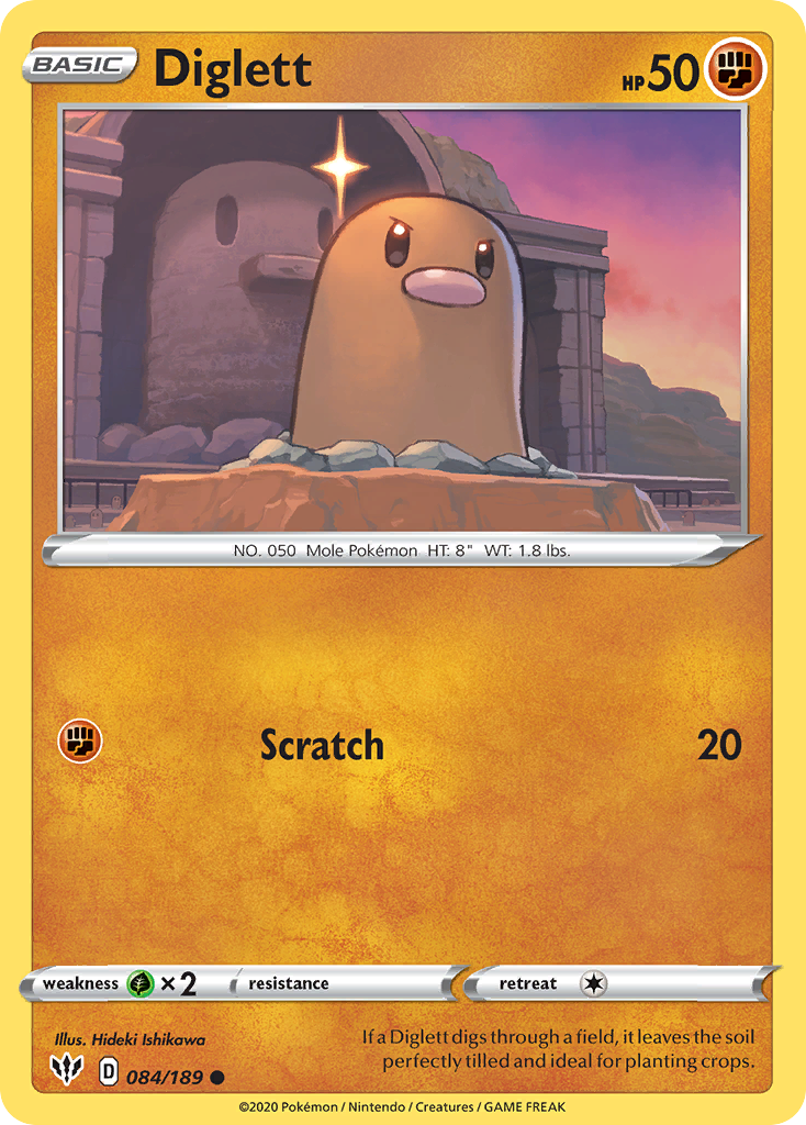 Diglett (084/189) [Sword & Shield: Darkness Ablaze] | Rock City Comics