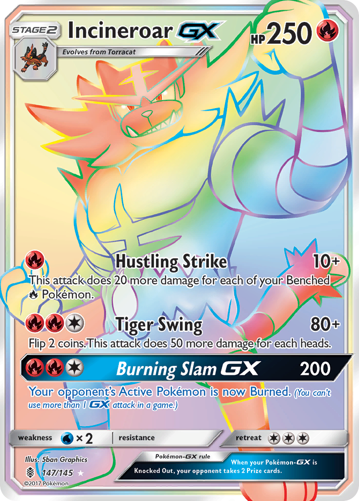 Incineroar GX (147/145) [Sun & Moon: Guardians Rising] | Rock City Comics