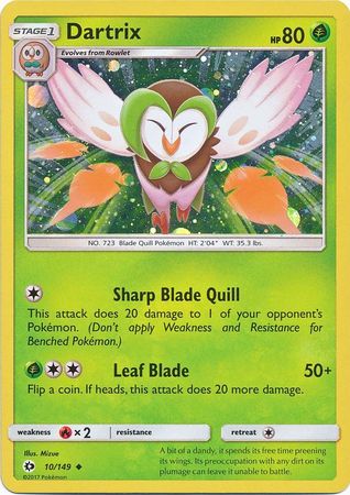 Dartrix (10/149) (Cosmos Holo) [Sun & Moon: Base Set] | Rock City Comics