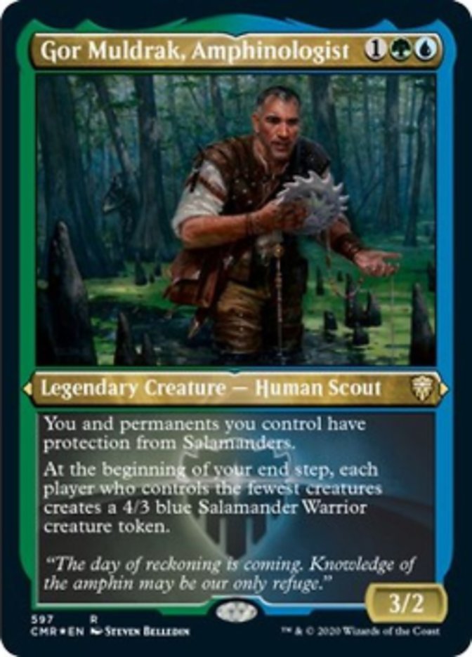 Gor Muldrak, Amphinologist (Etched) [Commander Legends] | Rock City Comics