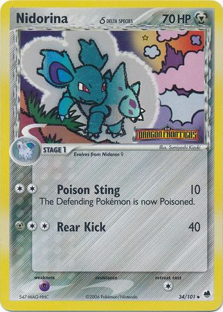 Nidorina (34/101) (Delta Species) (Stamped) [EX: Dragon Frontiers] | Rock City Comics