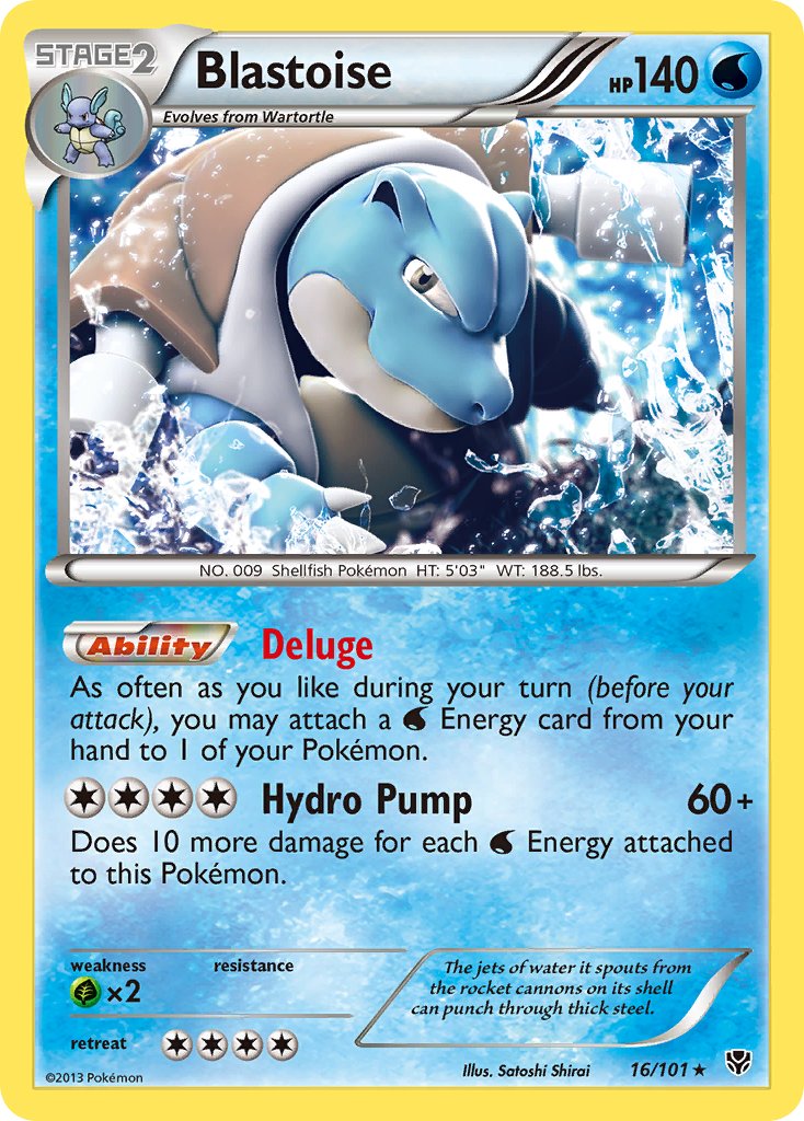 Blastoise (16/101) (Cosmos Holo) (Blister Exclusive) [Black & White: Plasma Blast] | Rock City Comics