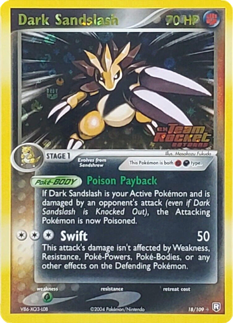 Dark Sandslash (18/109) (Stamped) [EX: Team Rocket Returns] | Rock City Comics