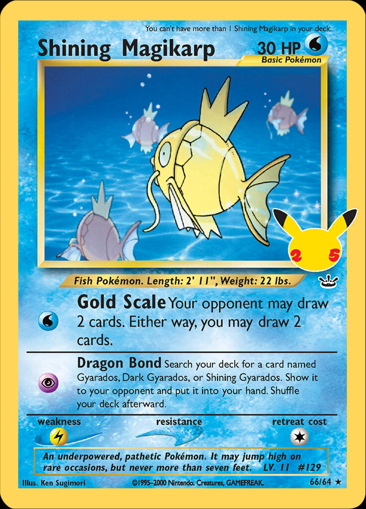 Shining Magikarp (66/64) [Celebrations: 25th Anniversary - Classic Collection] | Rock City Comics