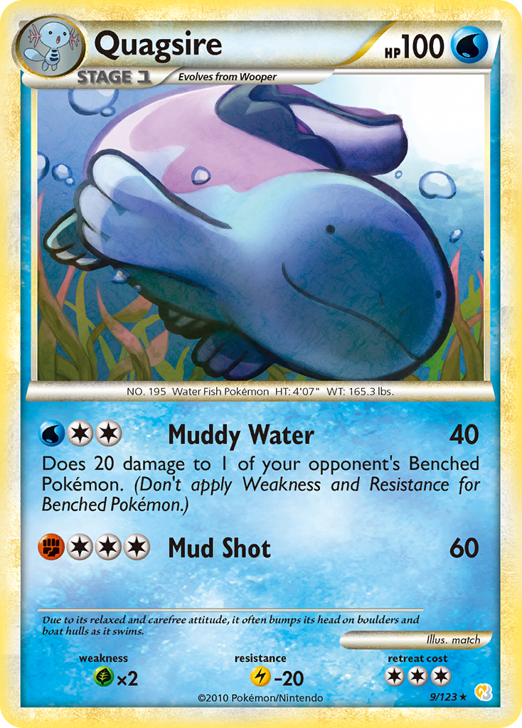 Quagsire (9/123) [HeartGold & SoulSilver: Base Set] | Rock City Comics