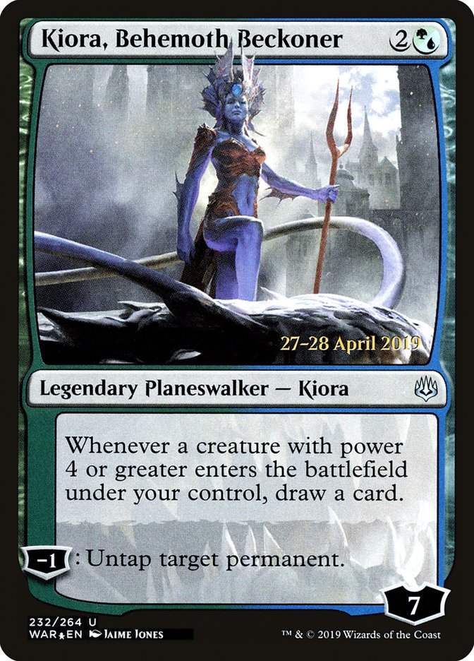 Kiora, Behemoth Beckoner  [War of the Spark Prerelease Promos] | Rock City Comics