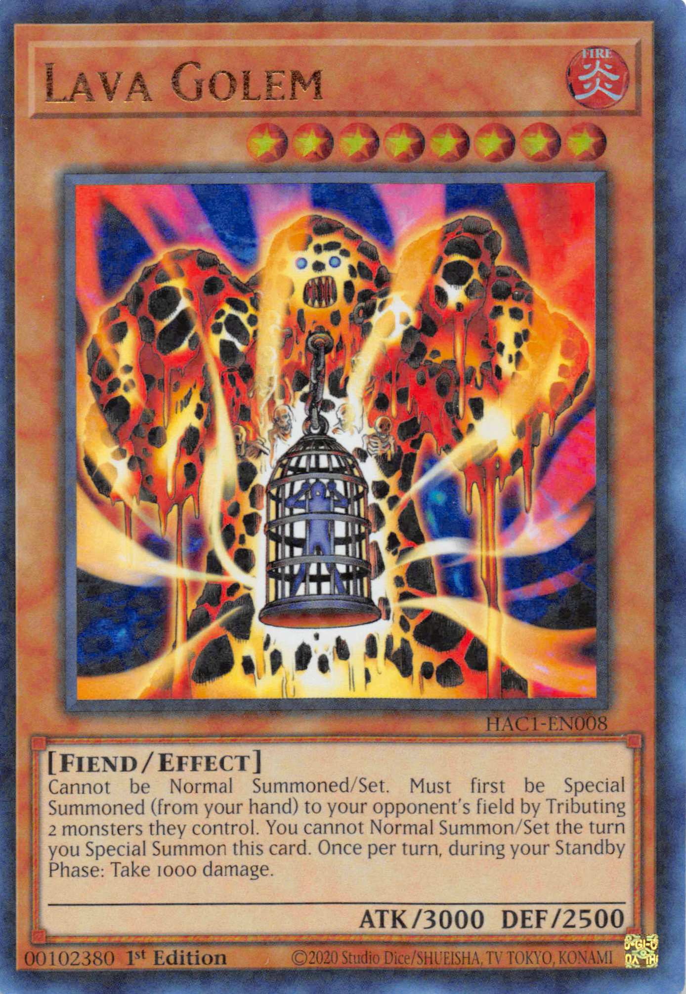 Lava Golem (Duel Terminal) [HAC1-EN008] Parallel Rare | Rock City Comics