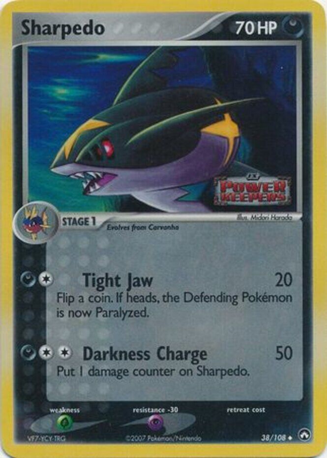 Sharpedo (38/108) (Stamped) [EX: Power Keepers] | Rock City Comics