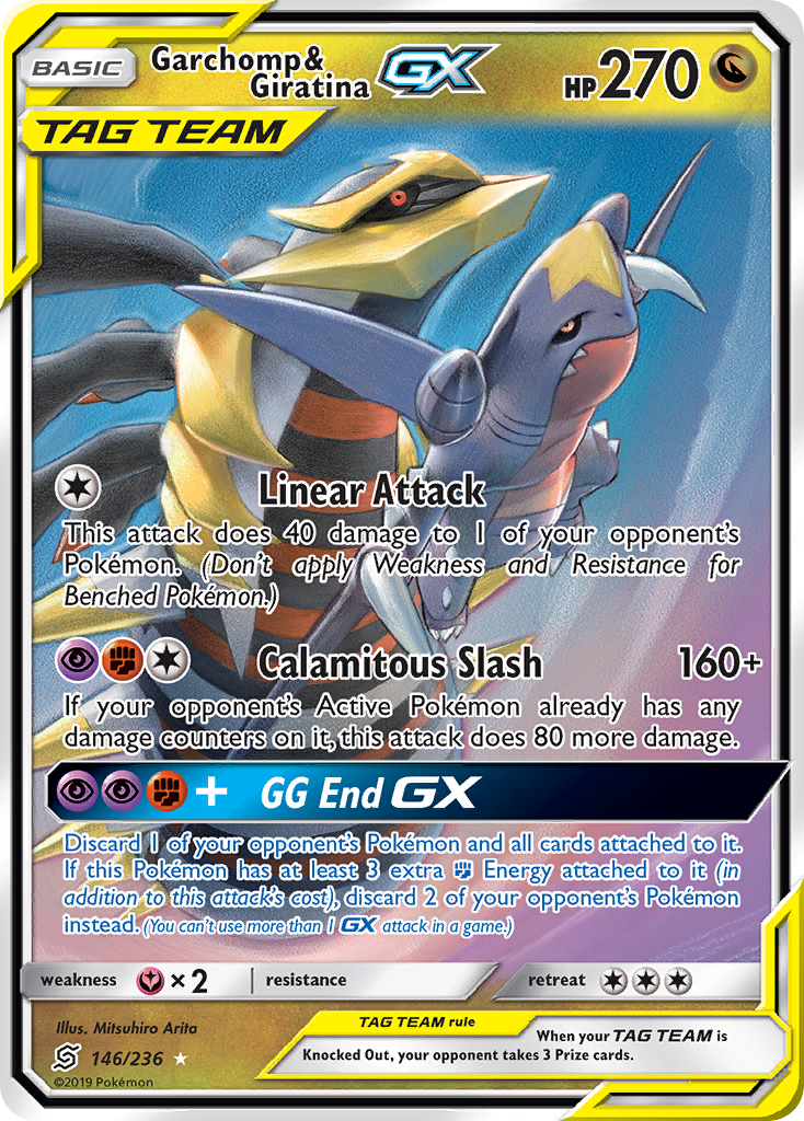 Garchomp & Giratina GX (146/236) [Sun & Moon: Unified Minds] | Rock City Comics