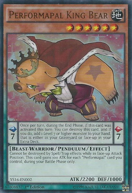 Performapal King Bear [YS16-EN002] Ultra Rare | Rock City Comics