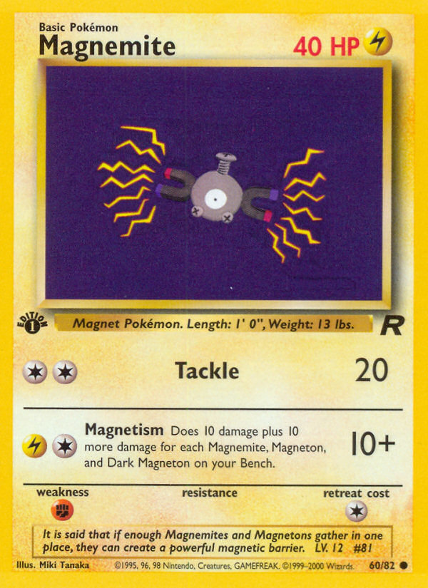 Magnemite (60/82) [Team Rocket 1st Edition] | Rock City Comics