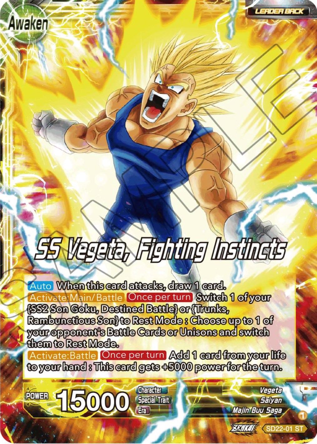 Vegeta // SS Vegeta, Fighting Instincts (Starter Deck Exclusive) (SD22-01) [Power Absorbed] | Rock City Comics