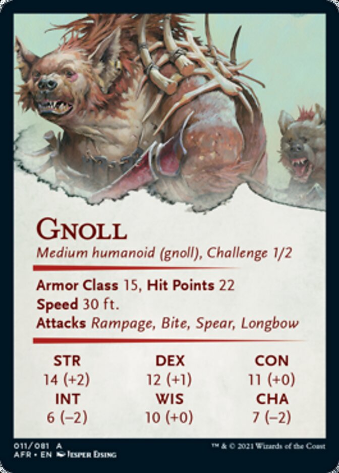 Gnoll Art Card (Gold-Stamped Signature) [Dungeons & Dragons: Adventures in the Forgotten Realms Art Series] | Rock City Comics