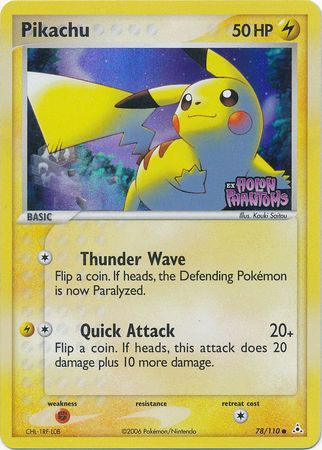 Pikachu (78/110) (Stamped) [EX: Holon Phantoms] | Rock City Comics