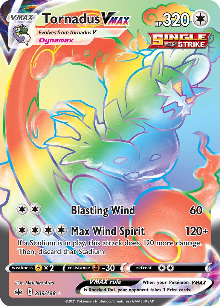 Tornadus VMAX (209/198) [Sword & Shield: Chilling Reign] | Rock City Comics