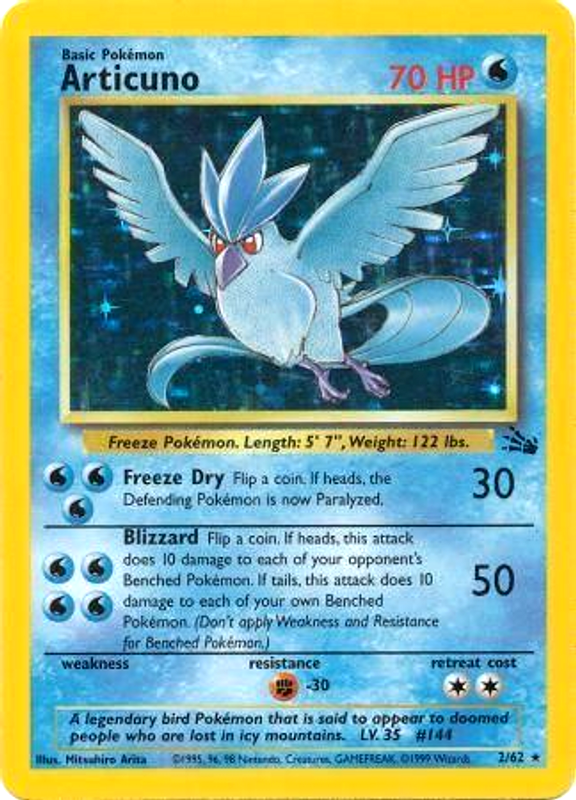 Articuno (2/62) [Fossil Unlimited] | Rock City Comics