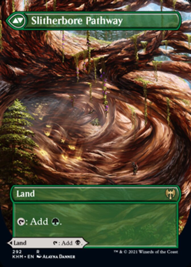 Darkbore Pathway // Slitherbore Pathway (Borderless Alternate Art) [Kaldheim] | Rock City Comics