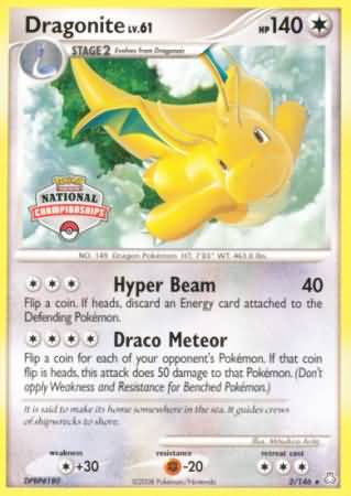 Dragonite (2/146) (National Championship) [Diamond & Pearl: Legends Awakened] | Rock City Comics