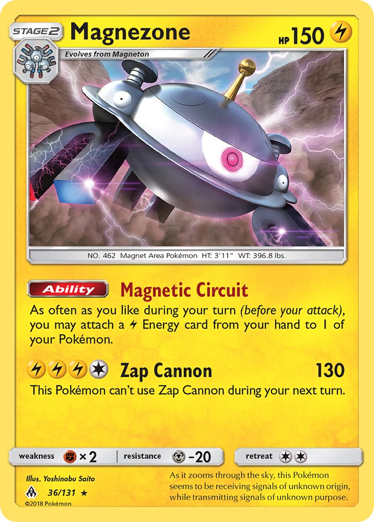 Magnezone (36/131) (Prerelease Kit Exclusive) (Theme Deck Exclusive) [Sun & Moon: Forbidden Light] | Rock City Comics