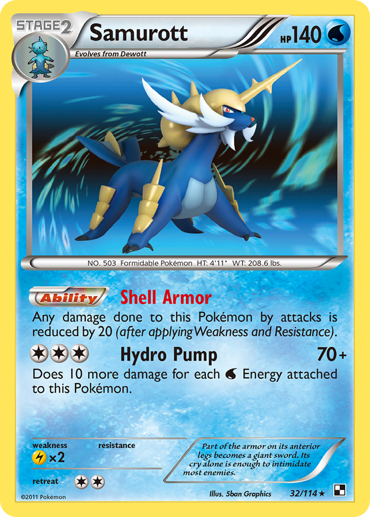 Samurott (32/114) [Black & White: Base Set] | Rock City Comics