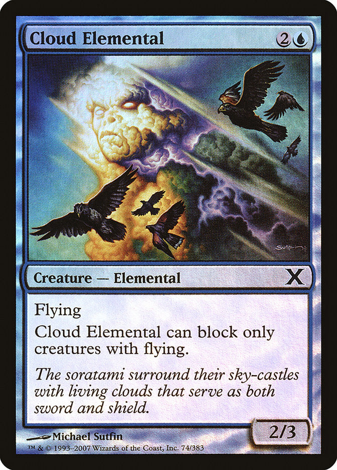 Cloud Elemental (Premium Foil) [Tenth Edition] | Rock City Comics