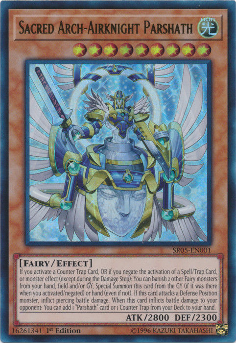 Sacred Arch-Airknight Parshath [SR05-EN001] Ultra Rare | Rock City Comics