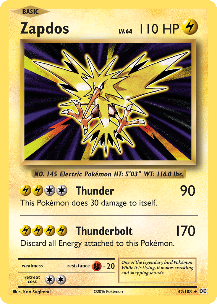 Zapdos (42/108) [XY: Evolutions] | Rock City Comics