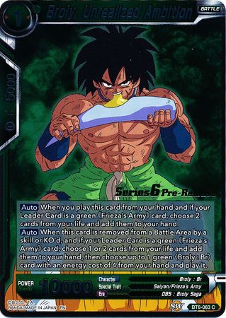 Broly, Unrealized Ambition [BT6-063_PR] | Rock City Comics