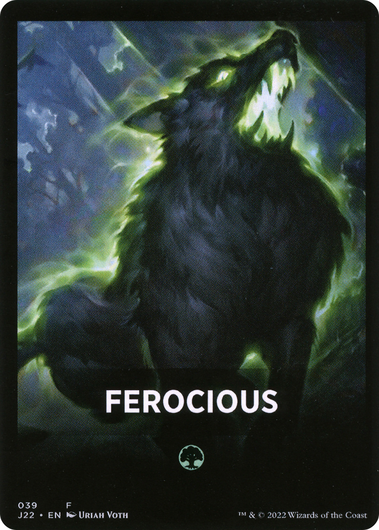 Ferocious Theme Card [Jumpstart 2022 Front Cards] | Rock City Comics