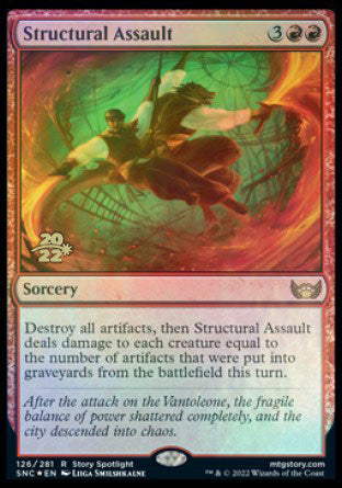 Structural Assault [Streets of New Capenna Prerelease Promos] | Rock City Comics