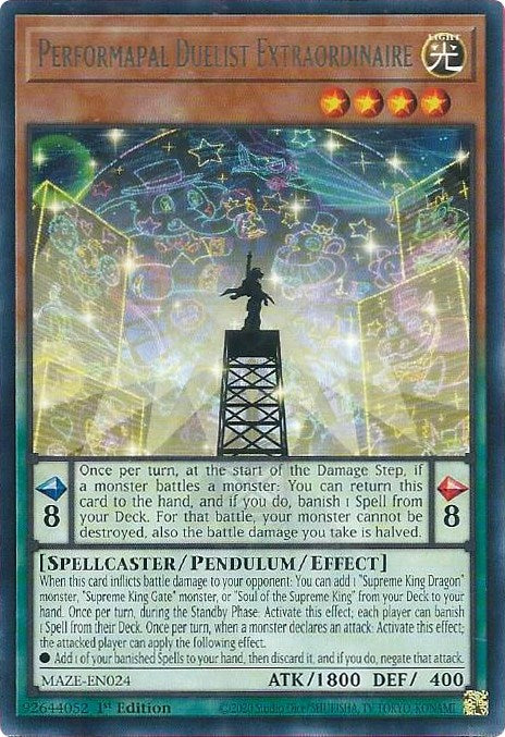 Performapal Duelist Extraordinaire [MAZE-EN024] Rare | Rock City Comics