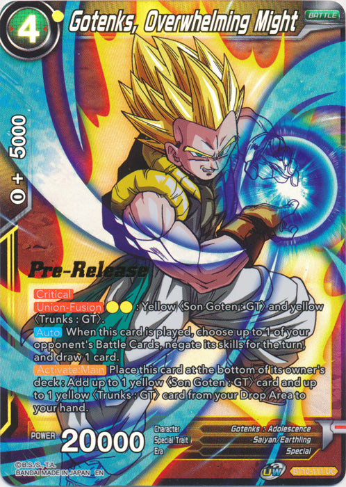 Gotenks, Overwhelming Might (BT10-111) [Rise of the Unison Warrior Prerelease Promos] | Rock City Comics