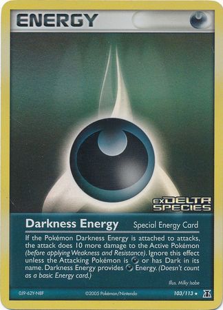 Darkness Energy (103/113) (Stamped) [EX: Delta Species] | Rock City Comics