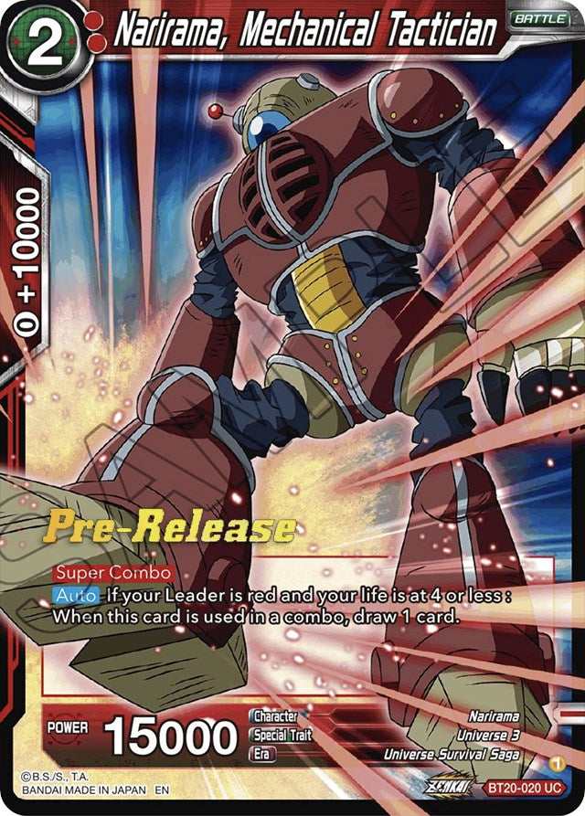 Narirama, Mechanical Tactician (BT20-020) [Power Absorbed Prerelease Promos] | Rock City Comics