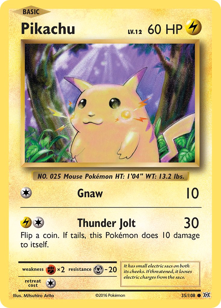 Pikachu (35/108) (Theme Deck Exclusive) (Cracked Ice Holo) [XY: Evolutions] | Rock City Comics