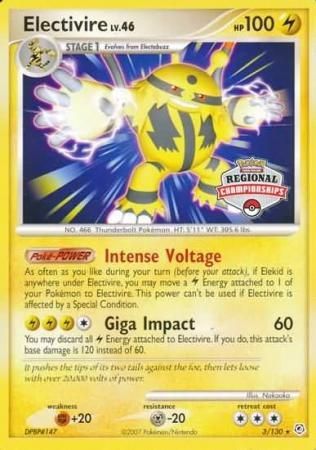 Electivire (3/130) (Regional Championship Promo) [Diamond & Pearl: Base Set] | Rock City Comics