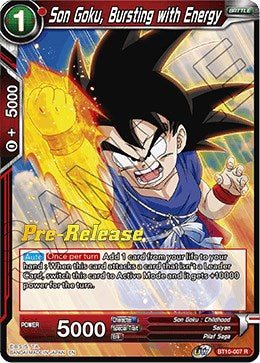 Son Goku, Bursting with Energy (BT10-007) [Rise of the Unison Warrior Prerelease Promos] | Rock City Comics