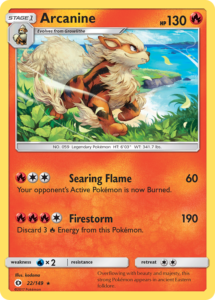 Arcanine (22/149) [Sun & Moon: Base Set] | Rock City Comics