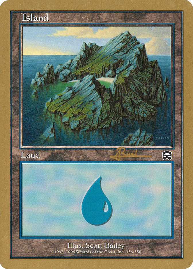 Island (ar336a) (Antoine Ruel) [World Championship Decks 2001] | Rock City Comics