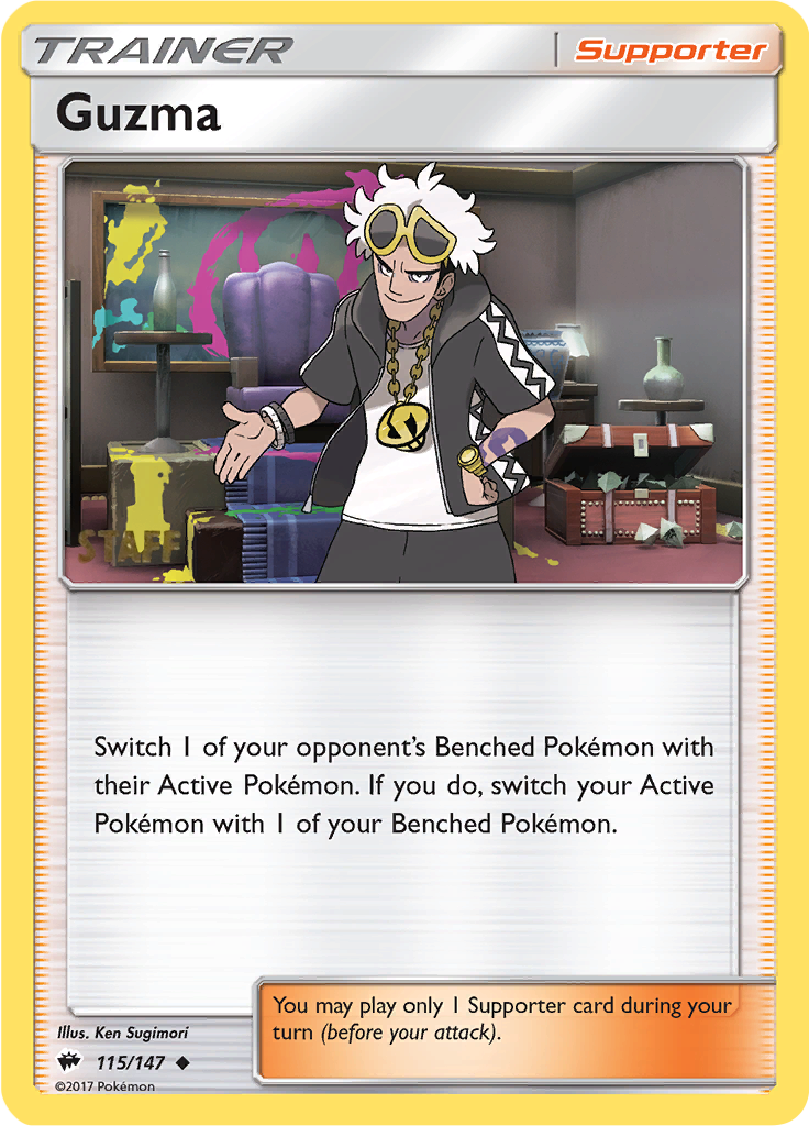 Guzma (115/147) (Regional Championships Staff) [Sun & Moon: Burning Shadows] | Rock City Comics