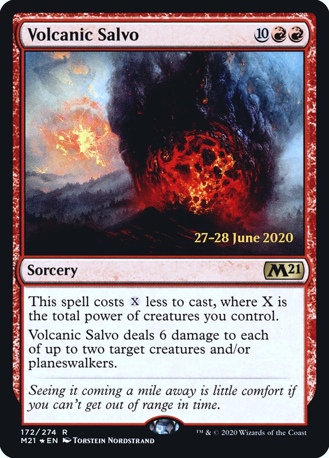 Volcanic Salvo  [Core Set 2021 Prerelease Promos] | Rock City Comics