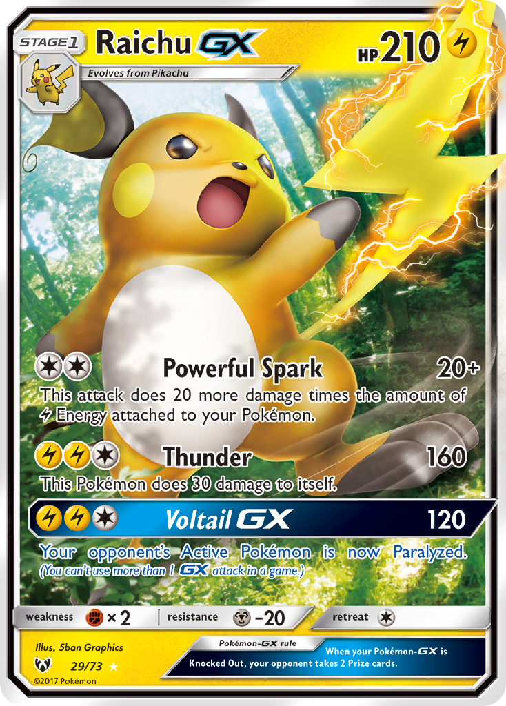 Raichu GX (29/73) [Sun & Moon: Shining Legends] | Rock City Comics