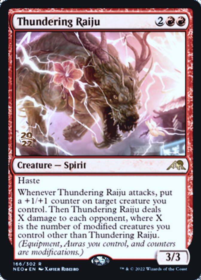 Thundering Raiju [Kamigawa: Neon Dynasty Prerelease Promos] | Rock City Comics