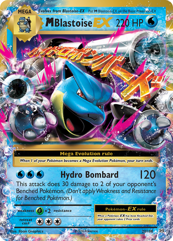 M Blastoise EX (22/108) [XY: Evolutions] | Rock City Comics