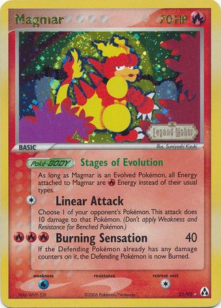 Magmar (21/92) (Stamped) [EX: Legend Maker] | Rock City Comics